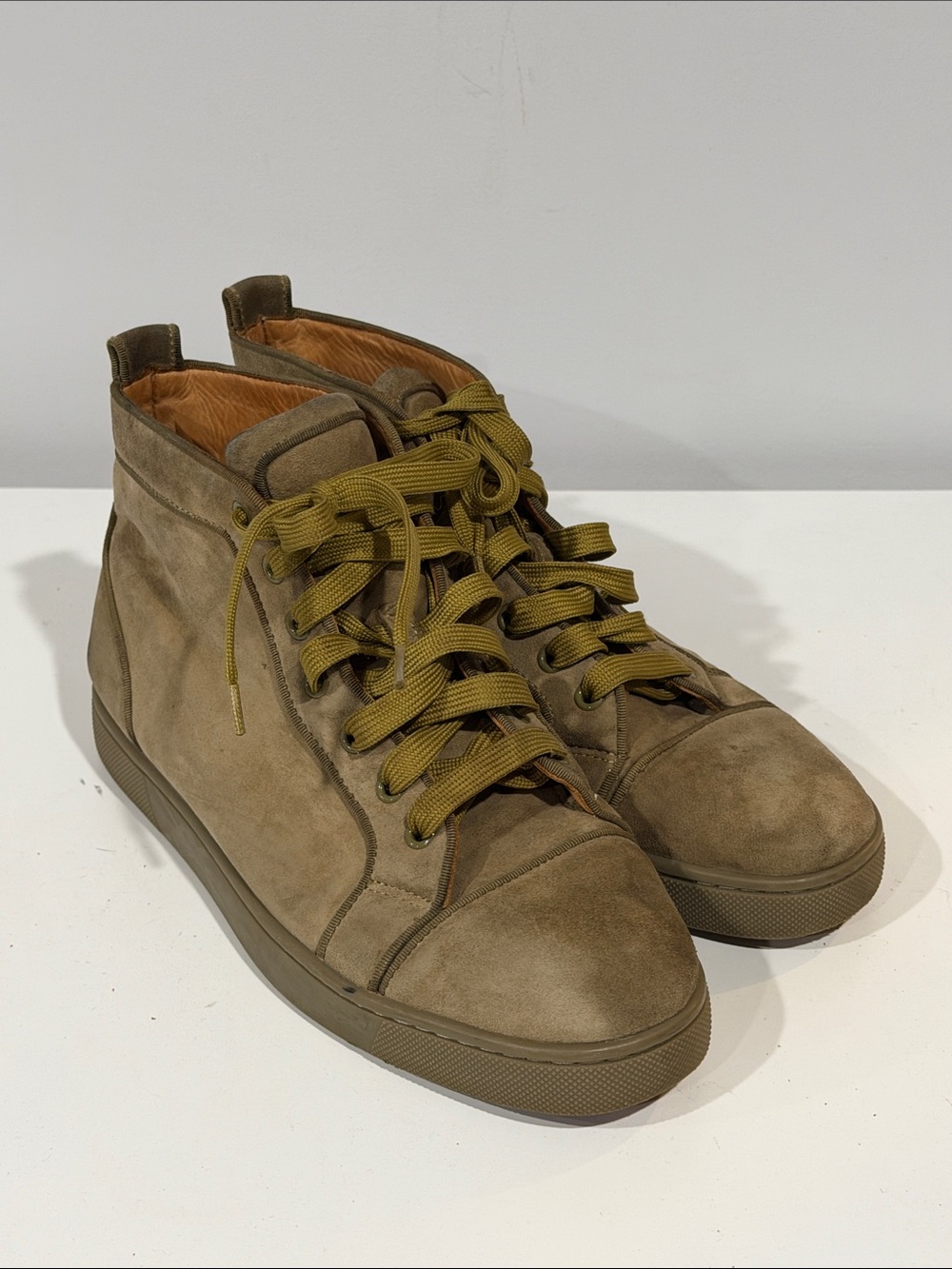 Christian Louboutin Men's Suede High-Top Sneakers
